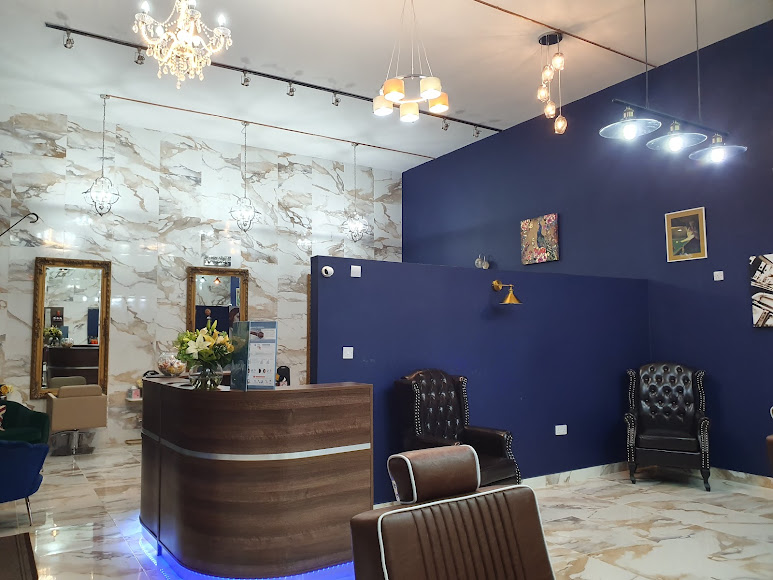 London 12 in Heyford Park Barbershop reception area.